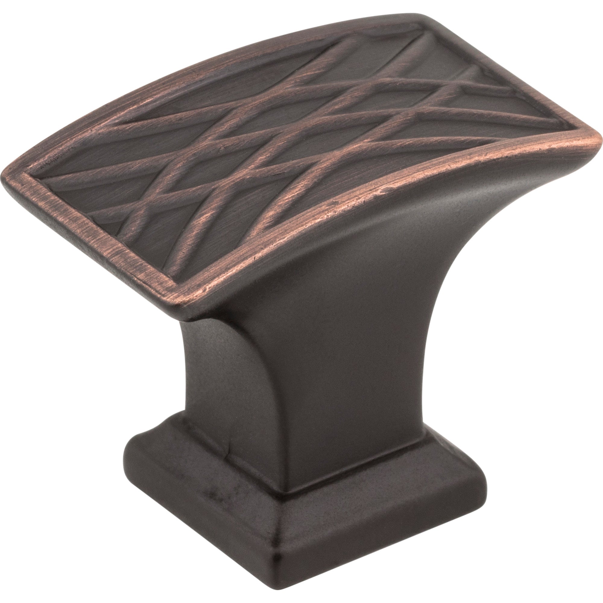 Rectangle Geometric Pattern Aberdeen Cabinet Knob by Jeffrey Alexander - Brushed Oil Rubbed Bronze