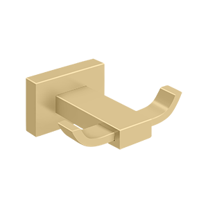 55D Series Double Robe Hook by Deltana -  - Brushed Brass - New York Hardware