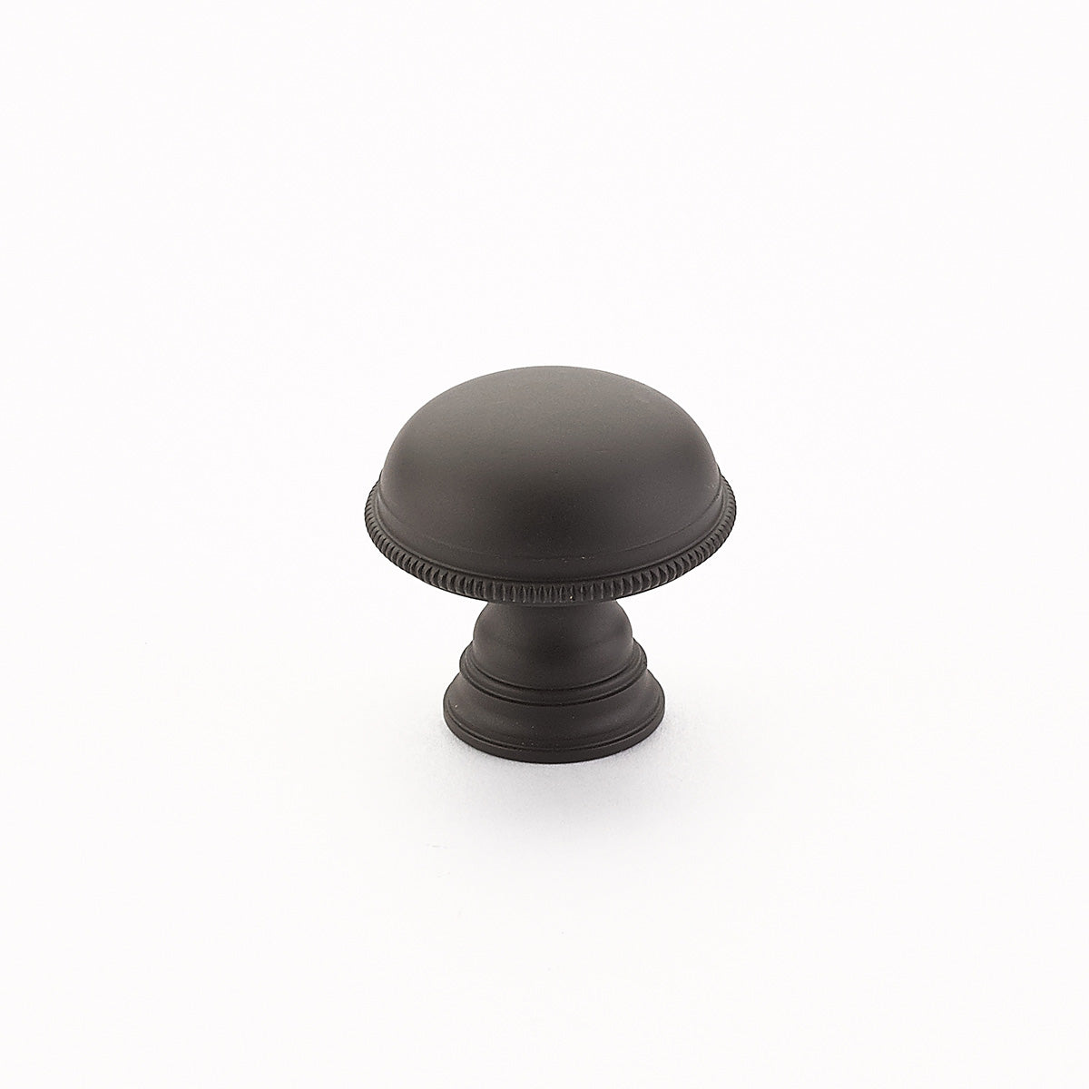 Atherton Smooth Knob w/ Knurled Edges by Schaub - Oil Rubbed Bronze - New York Hardware