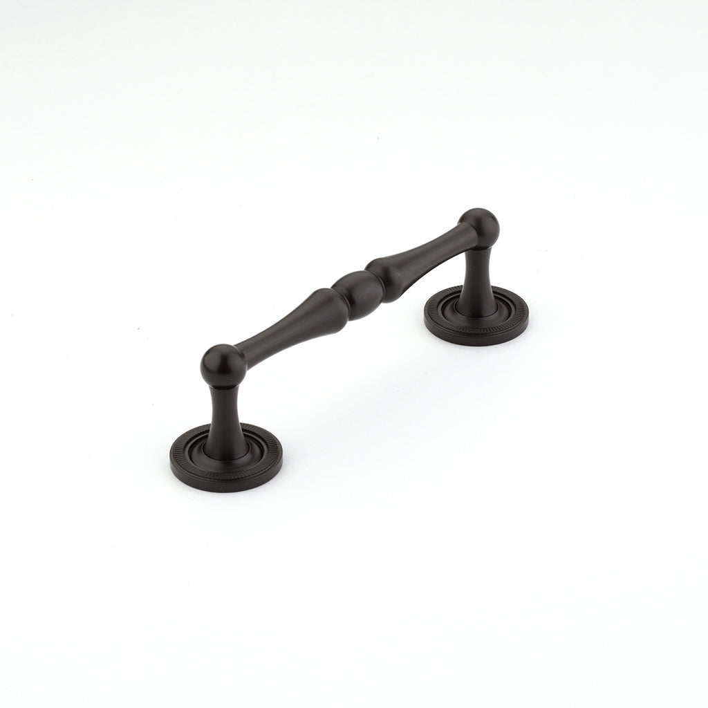 Atherton Pull w/ Knurled Footplate by Schaub - Oil Rubbed Bronze - New York Hardware