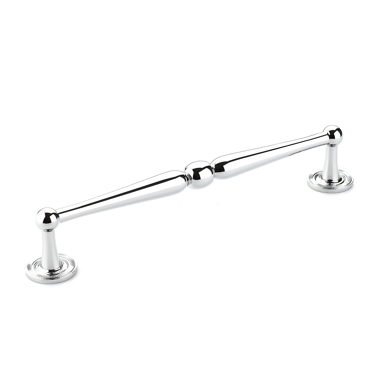 Atherton Pull w/ Knurled Footplate by Schaub - Polished Chrome - New York Hardware