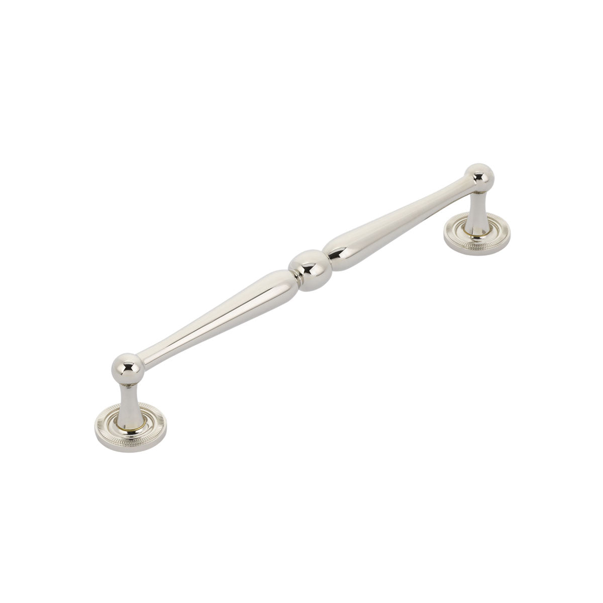 Atherton Pull w/ Knurled Footplate by Schaub - Polished Nickel - New York Hardware