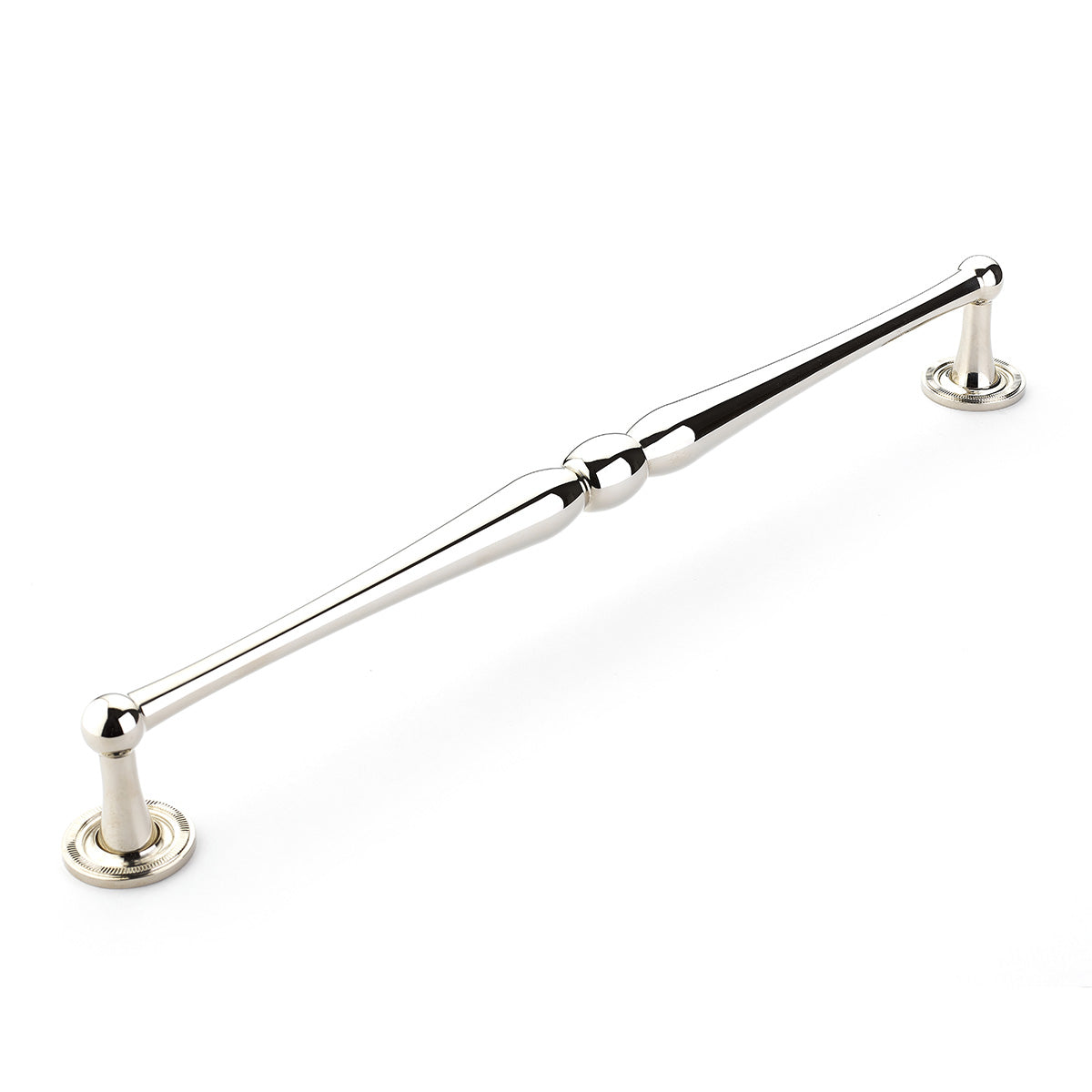 Atherton Appliance Pull w/ Knurled Footplate by Schaub - Polished Nickel - New York Hardware