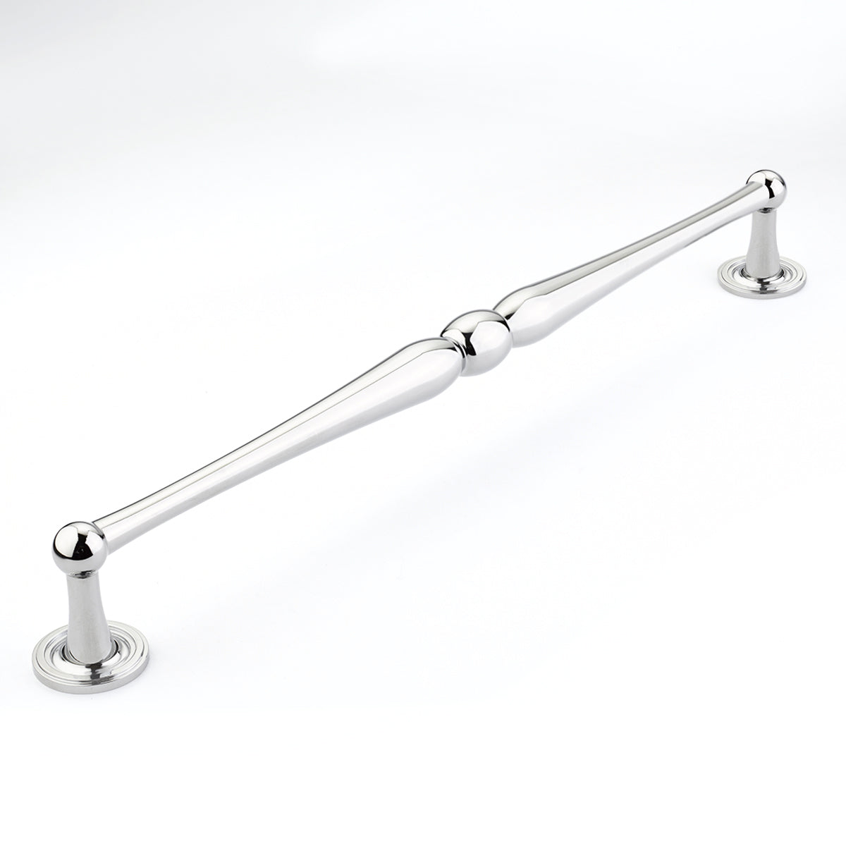 Atherton Pull w/ Plain Footplate by Schaub - Polished Chrome - New York Hardware