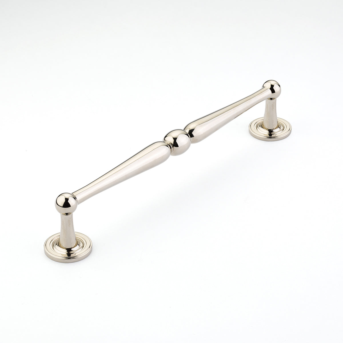 Atherton Pull w/ Plain Footplate by Schaub - Polished Nickel - New York Hardware
