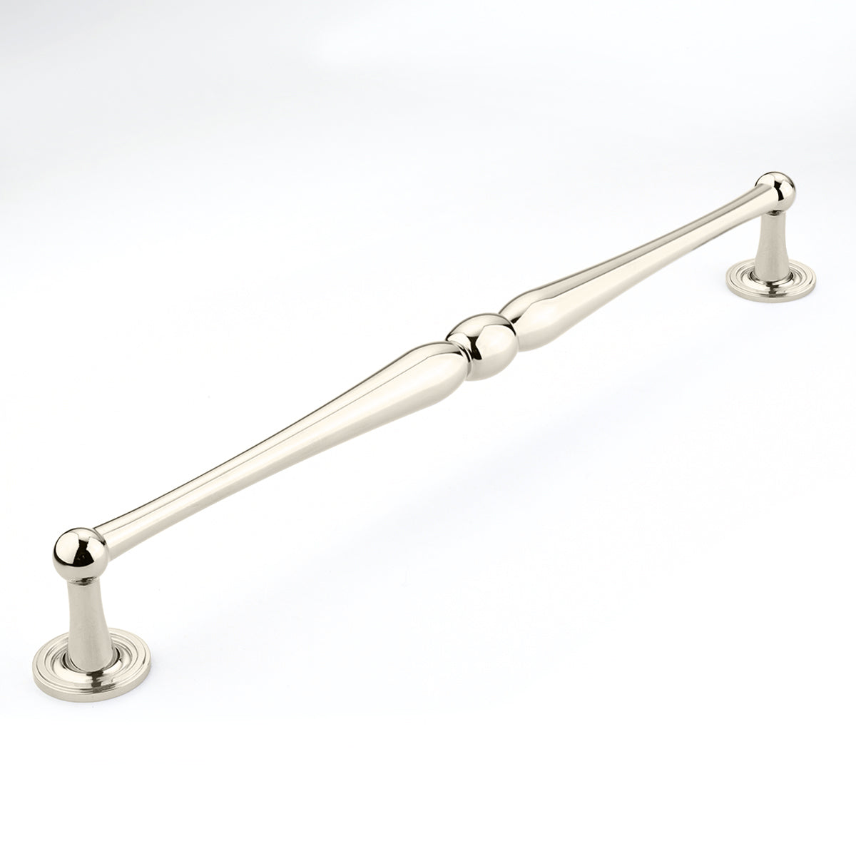 Atherton Appliance Pull w/ Plain Footplate by Schaub - Polished Nickel - New York Hardware