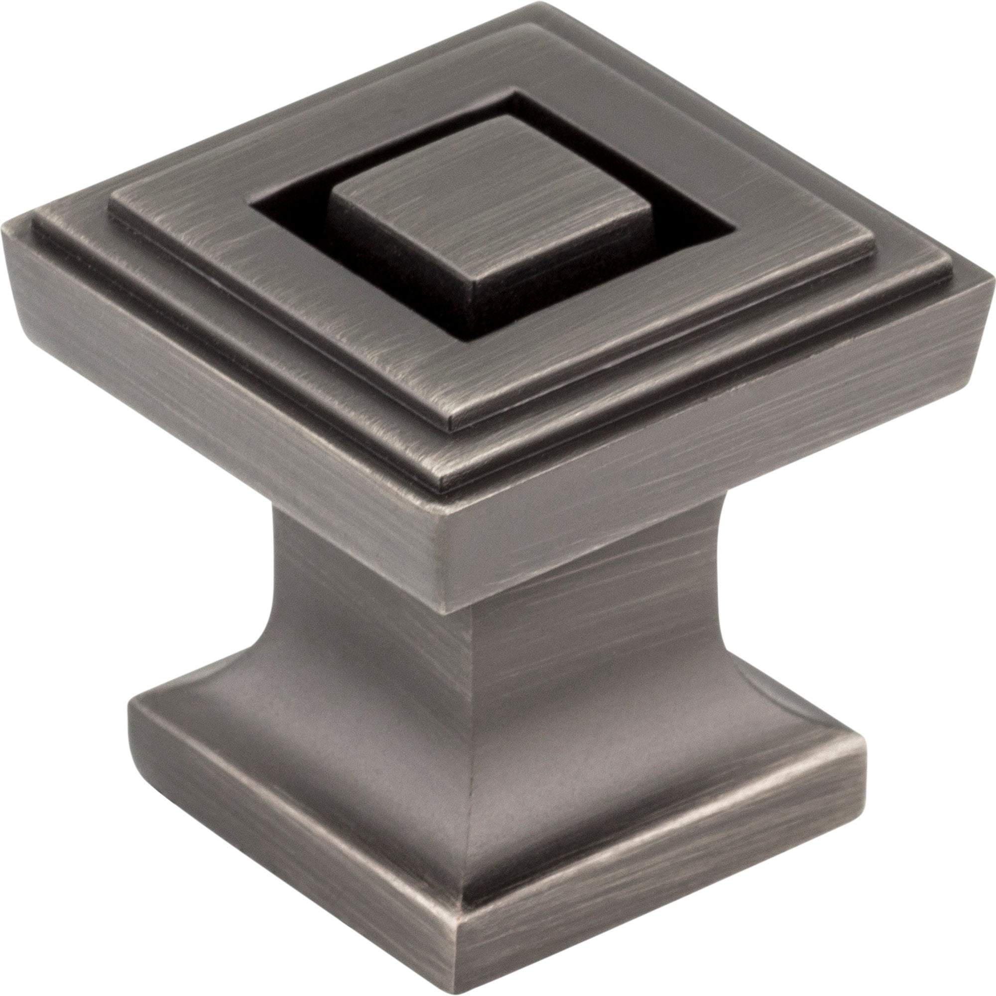 Square Delmar Cabinet Knob by Jeffrey Alexander - Brushed Pewter