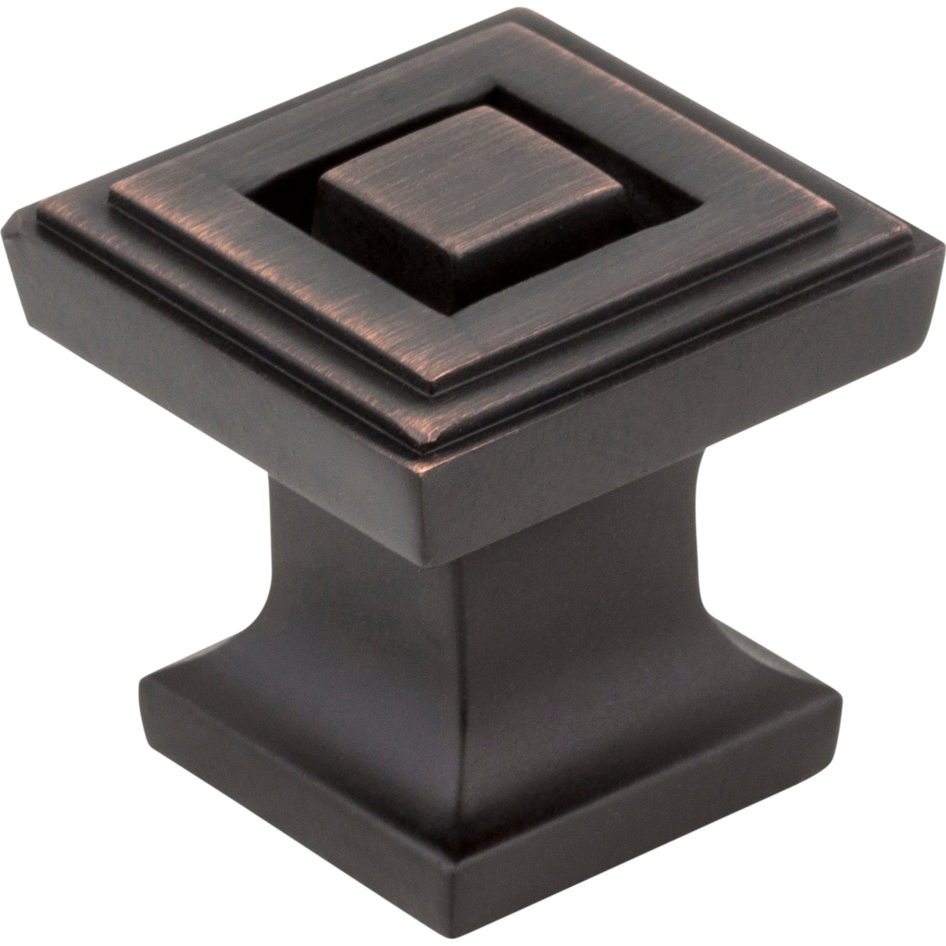 Square Delmar Cabinet Knob by Jeffrey Alexander - Brushed Oil Rubbed Bronze