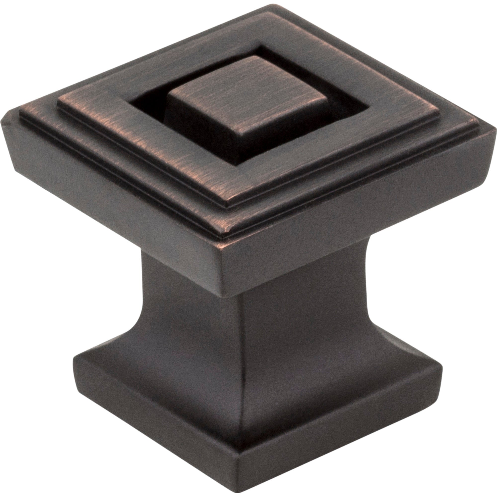 Square Delmar Cabinet Knob by Jeffrey Alexander - Brushed Oil Rubbed Bronze
