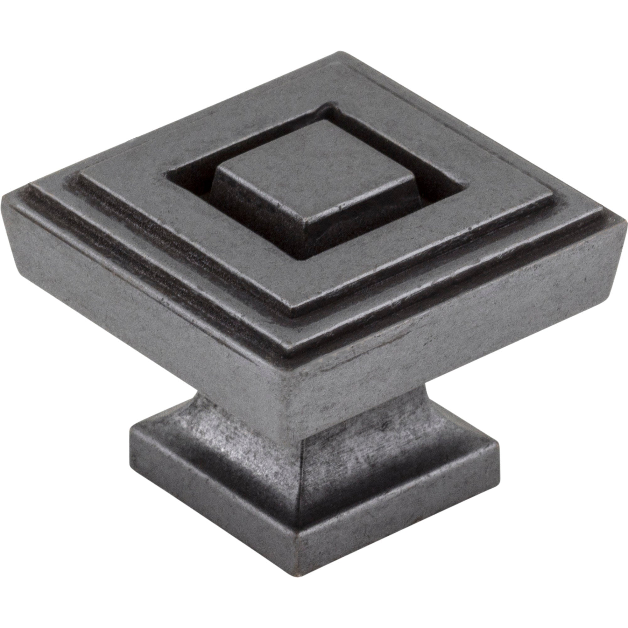 Square Delmar Cabinet Knob by Jeffrey Alexander - Gun Metal