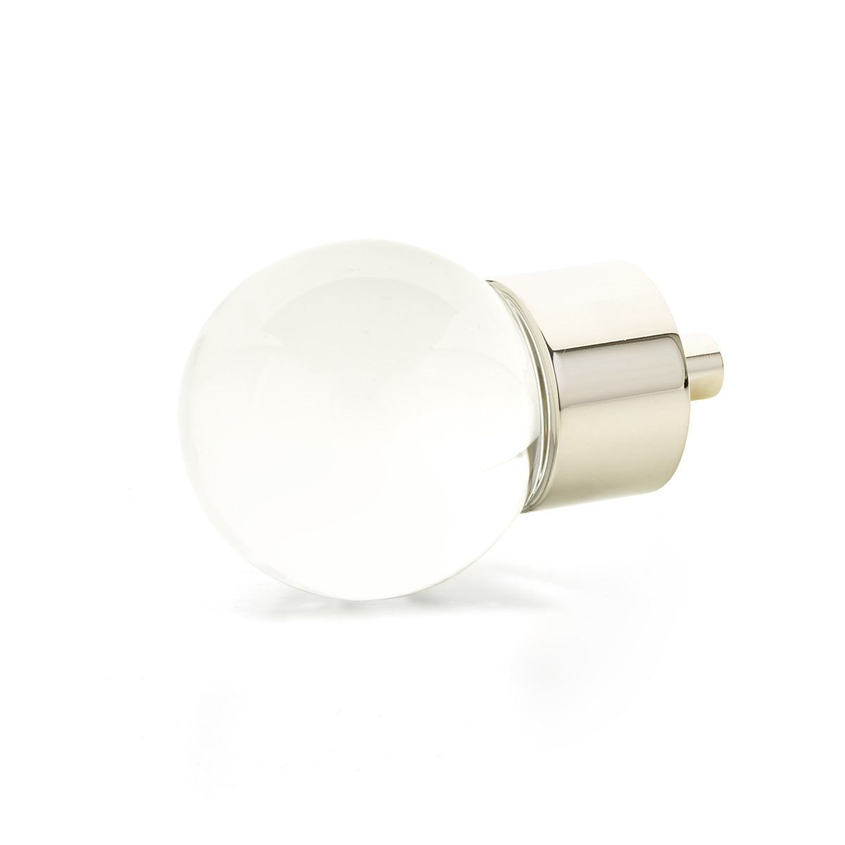 City Lights Glass Globe Knob by Schaub - Polished Nickel - New York Hardware