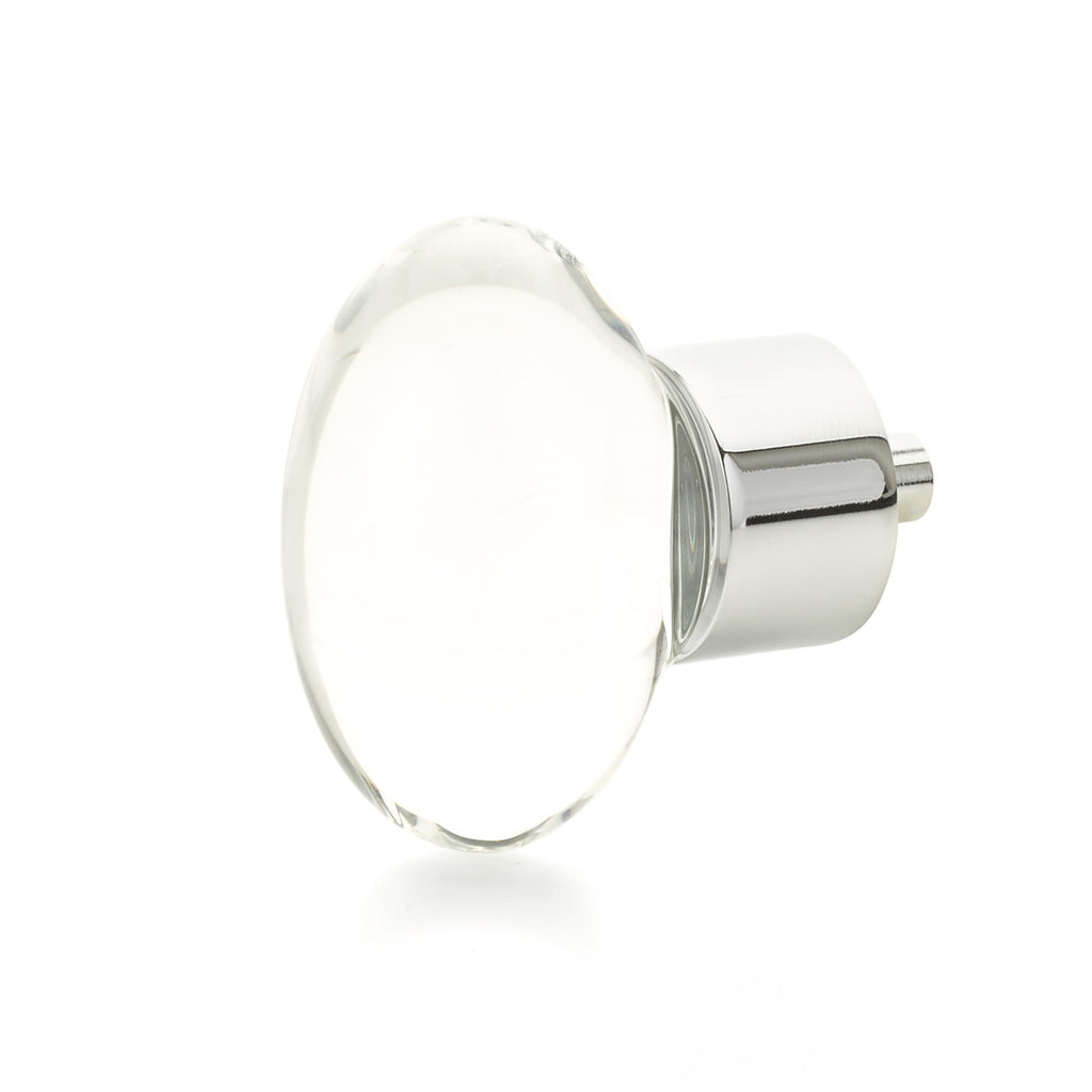 City Lights Oval Glass Knob by Schaub - Polished Chrome - New York Hardware