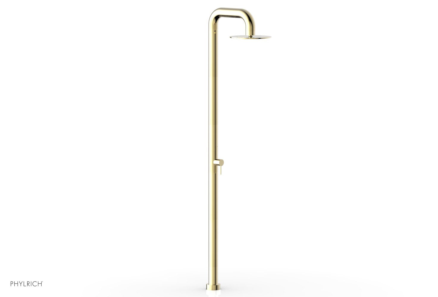 OUTDOOR SHOWER Pressure Balance Shower with 12" Rain Head by Phylrich - Satin White