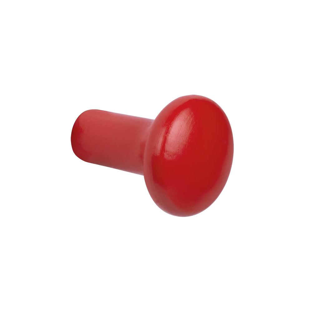 Tall Wooden Button Knob by Schwinn - Red Pantone  - New York Hardware