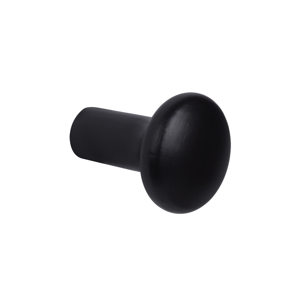 Tall Wooden Button Knob by Schwinn - Black Pantone - New York Hardware