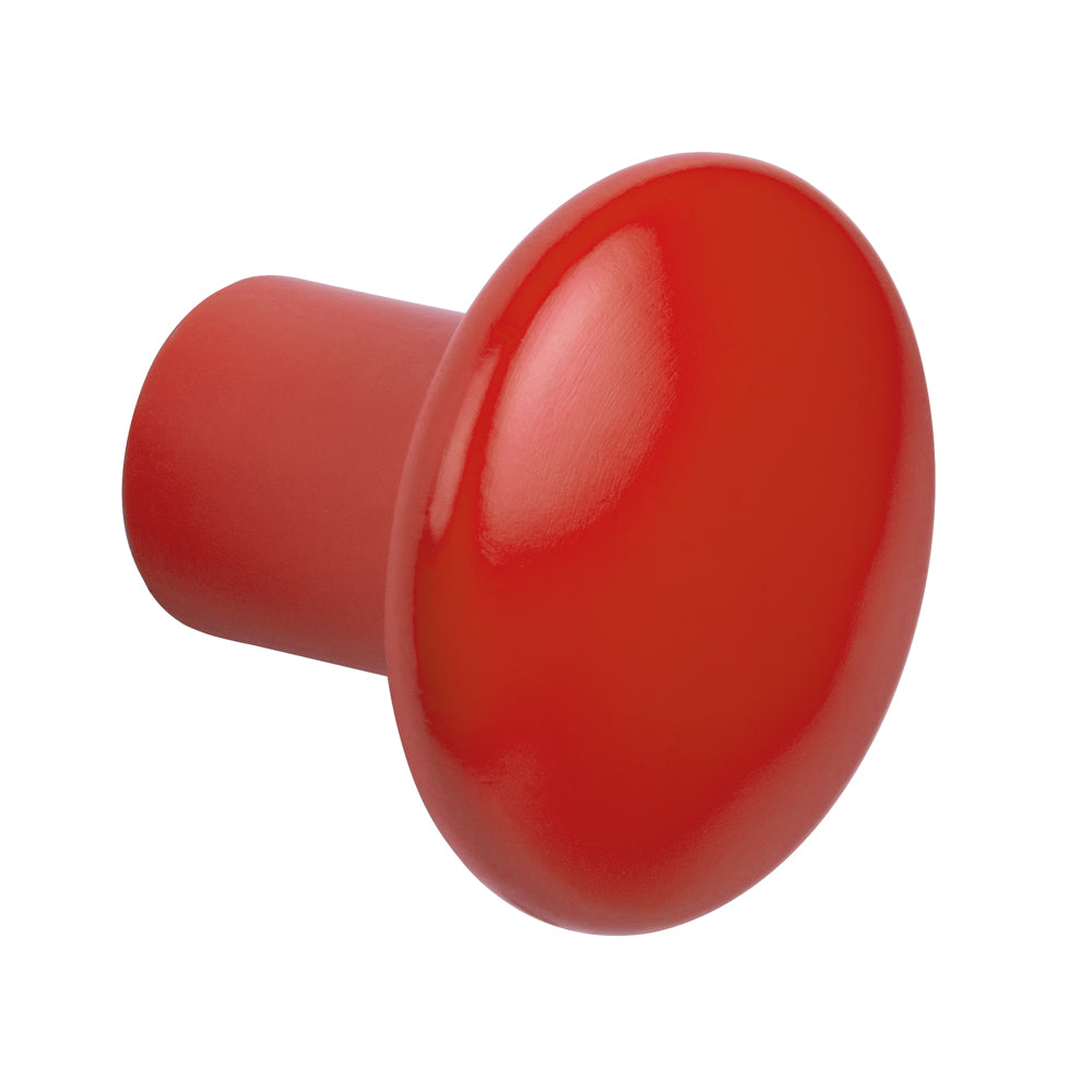 Tall Wooden Button Knob by Schwinn - Red Pantone  - New York Hardware