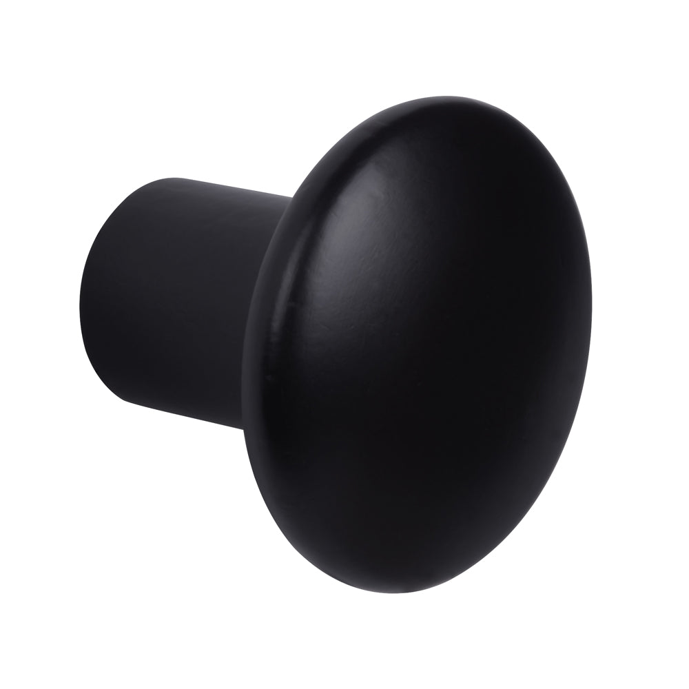 Tall Wooden Button Knob by Schwinn - Black Pantone - New York Hardware