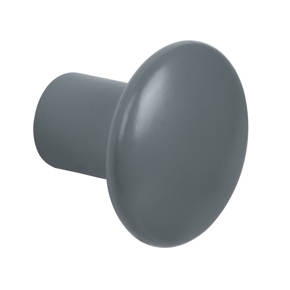 Tall Wooden Button Knob by Schwinn - Dark Gray Pantone - New York Hardware