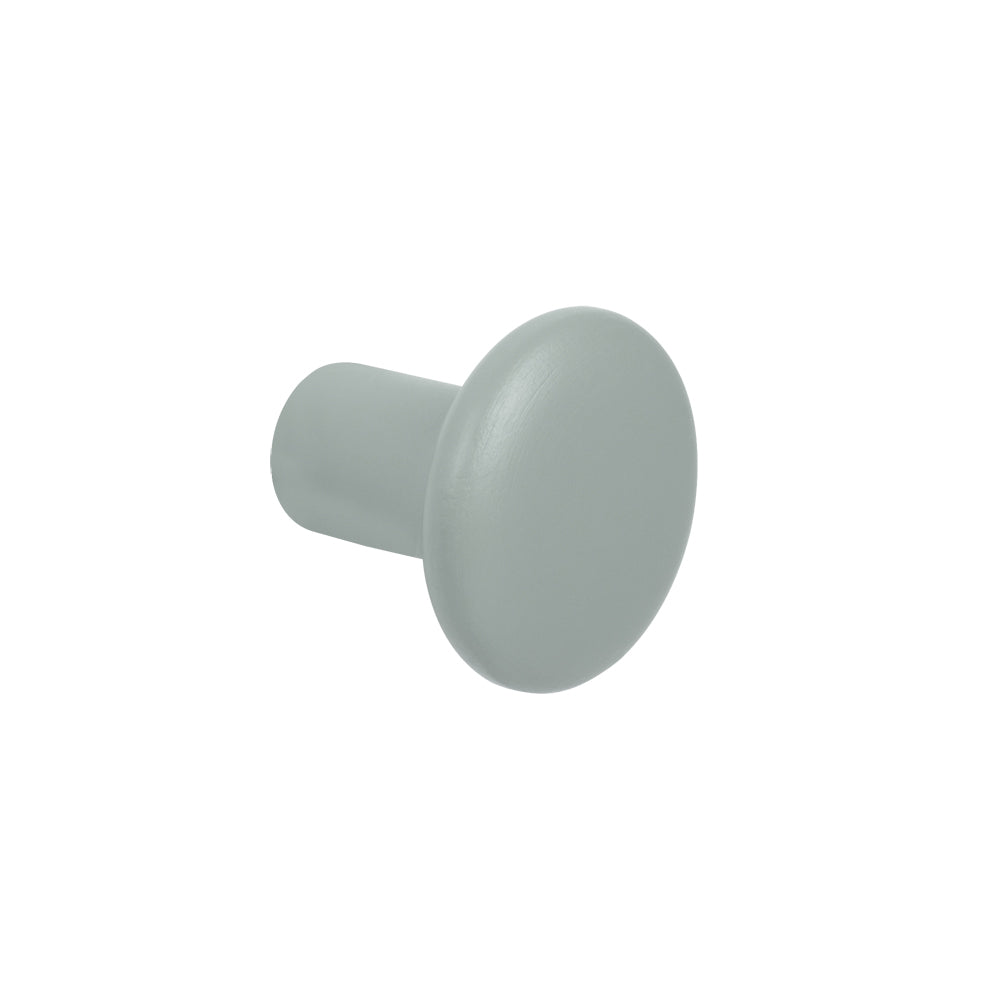 Tall Wooden Flat Top Button Knob by Schwinn - Light Gray Pantone - New York Hardware