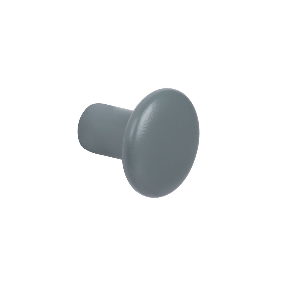Tall Wooden Flat Top Button Knob by Schwinn - Dark Gray Pantone - New York Hardware