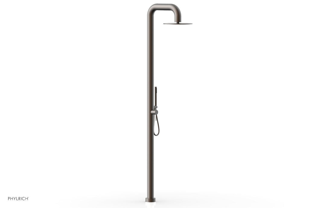 OUTDOOR SHOWER Pressure Balance Shower with 12" Rain Head and Hand Shower by Phylrich - Oil Rubbed Bronze