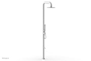 OUTDOOR SHOWER Pressure Balance Shower with 12" Rain Head, Hand Shower and Foot Wash by Phylrich - Matte Black
