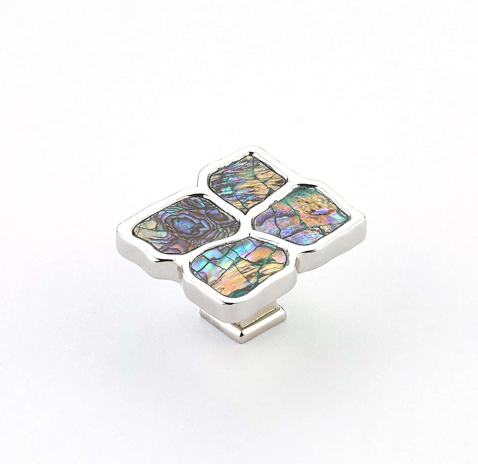 Imperial Shell Sectioned Square Knob by Schaub - New York Hardware, Inc