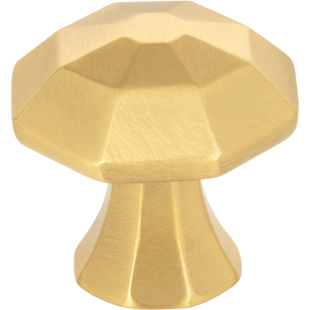 Octagonal Wheeler Cabinet Knob by Jeffrey Alexander - Brushed Gold