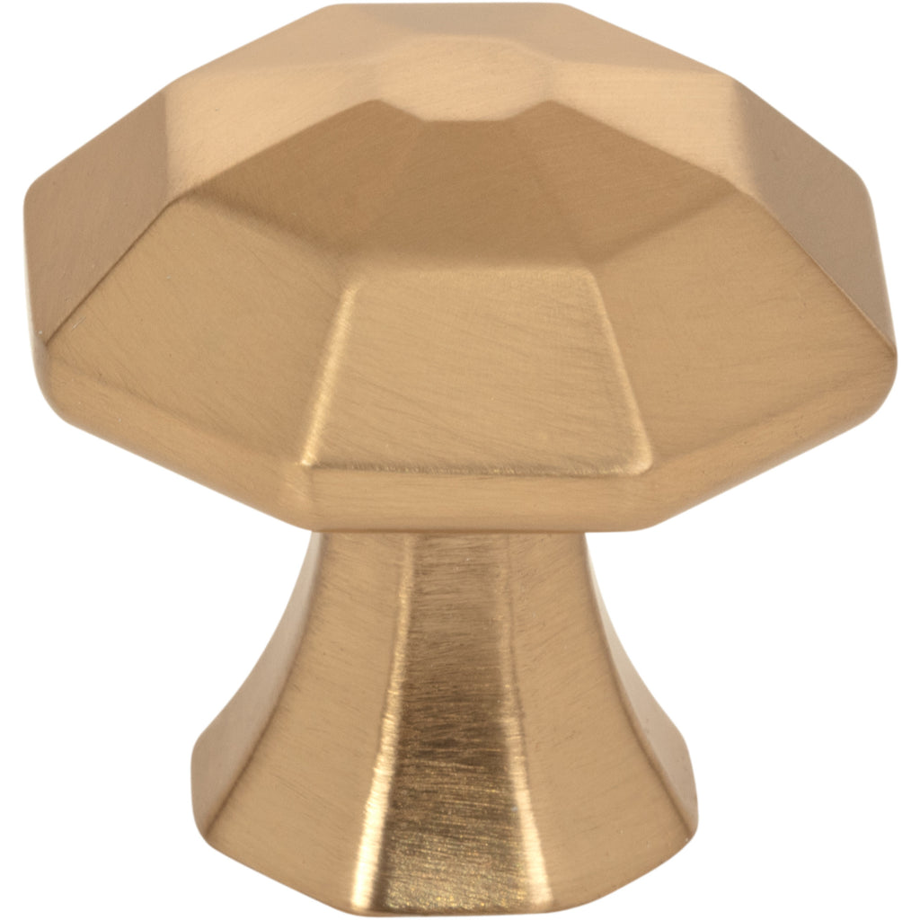 Octagonal Wheeler Cabinet Knob by Jeffrey Alexander - Satin Bronze