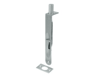 Round Heavy Duty 6" Flush Bolt - Brushed Chrome - New York Hardware Online
