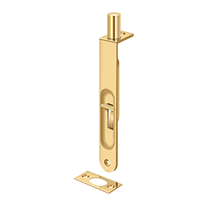 Round Flush Bolt HD by Deltana -  - PVD Polished Brass - New York Hardware