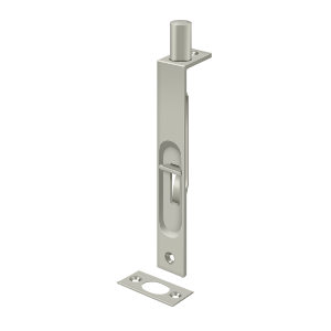 Square Flush Bolt HD by Deltana - 6"  - Brushed Nickel - New York Hardware