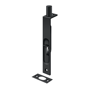 Square Flush Bolt HD by Deltana - 6"  - Paint Black - New York Hardware