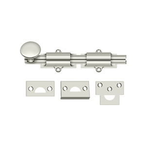 Bolts Surface HD Bolt by Deltana - 6" - Polished Nickel - New York Hardware