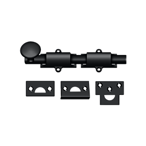 Bolts Surface HD Bolt by Deltana - 6" - Paint Black - New York Hardware