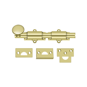 Bolts Surface HD Bolt by Deltana - 6" - Polished Brass - New York Hardware