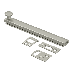 Concealed Screw Surface Bolts HD by Deltana - 6"  - Brushed Nickel - New York Hardware