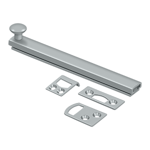 Concealed Screw Surface Bolts HD by Deltana - 6"  - Brushed Chrome - New York Hardware