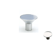 Round Flat Top Knob - 1" (25mm) Polished Stainless Steel - New York Hardware Online