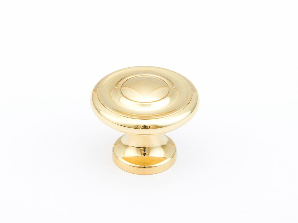 Traditional Knob by Schaub - Polished Brass - New York Hardware