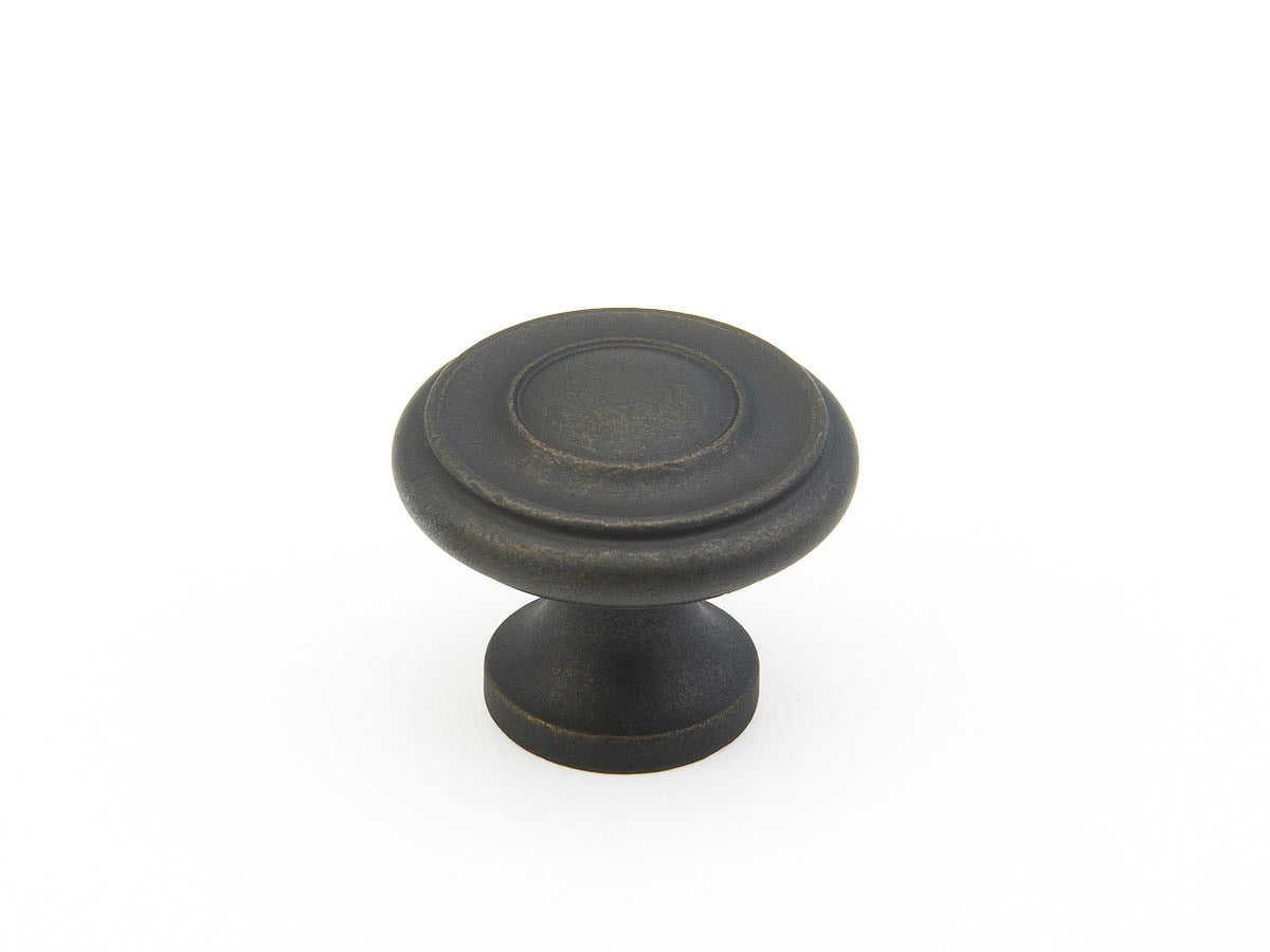 Traditional Knob by Schaub - Distressed Bronze - New York Hardware