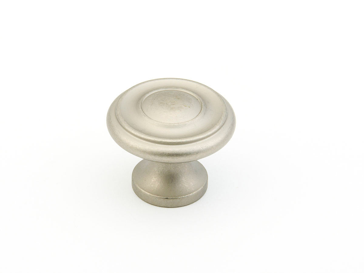 Traditional Knob by Schaub - Distressed Nickel - New York Hardware