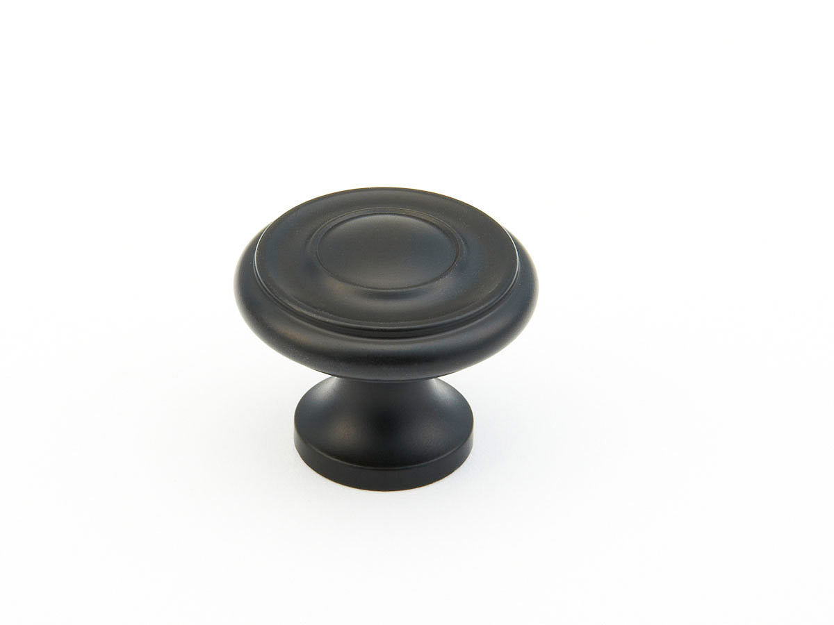Traditional Knob by Schaub - Flat Black - New York Hardware