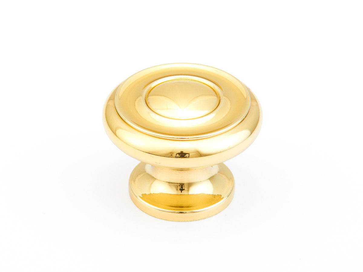 Traditional Knob by Schaub - Polished Brass - New York Hardware