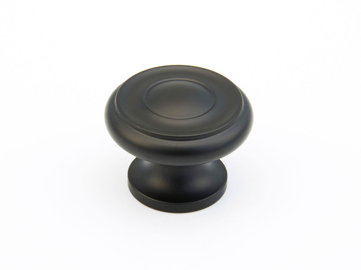 Traditional Knob by Schaub - Flat Black - New York Hardware