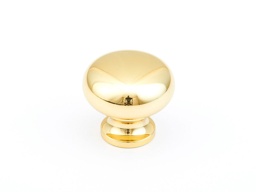Traditional Round Knob by Schaub - Polished Brass - New York Hardware
