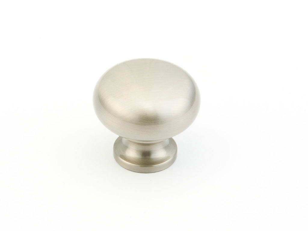 Traditional Round Knob by Schaub - Satin Nickel - New York Hardware