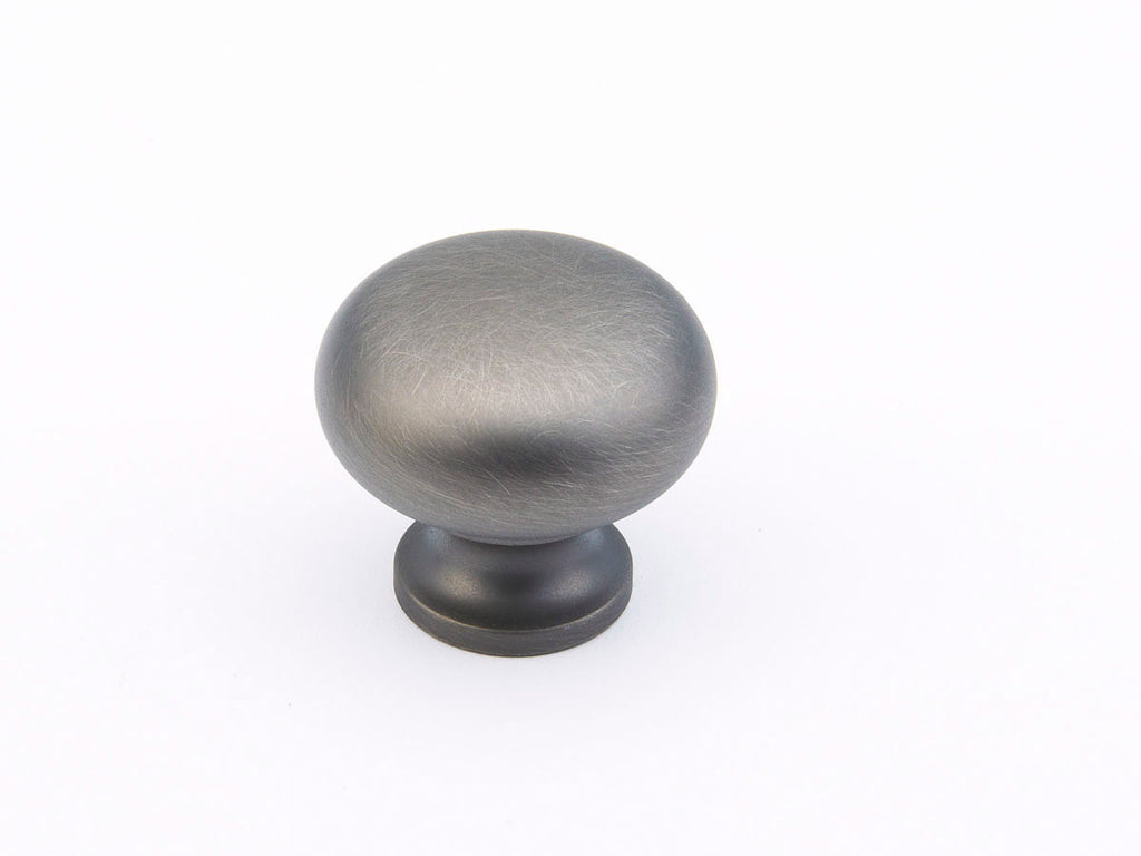 Traditional Round Knob by Schaub - Antique Nickel - New York Hardware