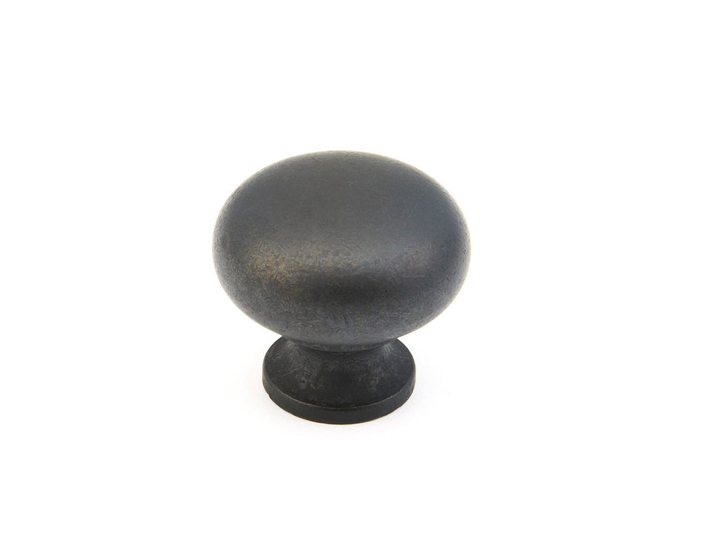 Traditional Round Knob by Schaub - Distressed Bronze - New York Hardware