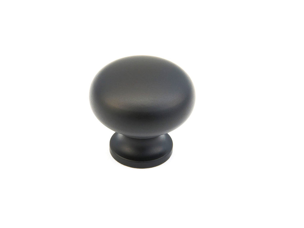 Traditional Round Knob by Schaub - Flat Black - New York Hardware
